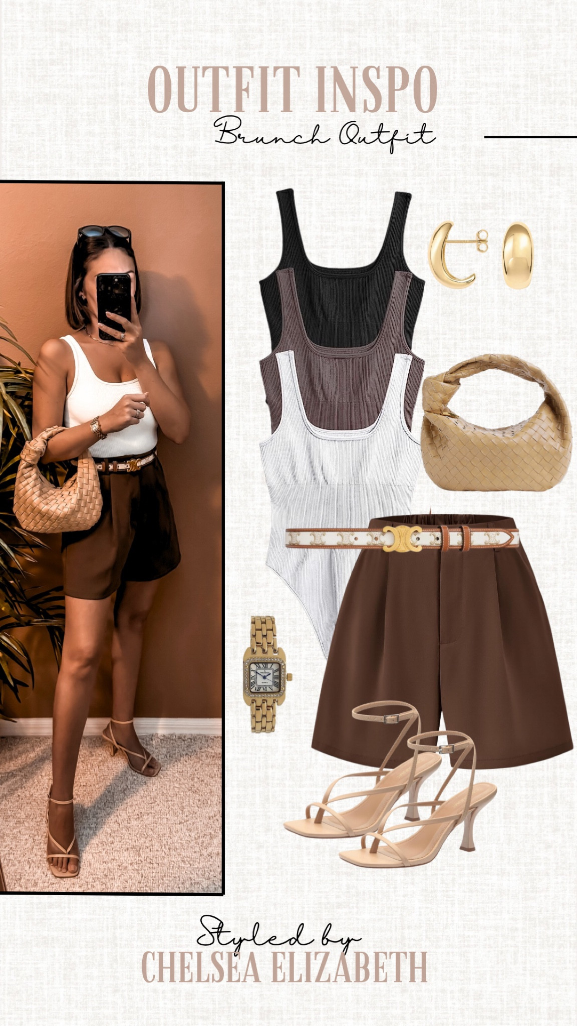 Summer to Fall Outfit 

🤎 Reviews on all products! 
• Amazon white square neck bodysuit - M 
• Amazon womens casual brown shorts - S
• Amazon nude kitten heels - 7
• Celine leather belt - 80 
• Sam Edelman white block heel sandal -7.5
• Steve Madden white leather sandals -7

Old Money Fall Outfit | Classy Fall Outfit | Fall Neutrals | Fall Chic | Chic Fall Outfits | Fall Outfits Petite | Fall Outfits Women | Fall Capsule Wardrobe | Fall Going Out Outfits | Fall Casual Outfits | Fall Vacation Outfits | Fall Outfits | Fall Fashion | Fall Style | Fall OOTD | Fall Looks | Fall Outfit Ideas | Fall Outfit Inspo | old money looks | old money aesthetic | old money fashion | old money style | old money outfits | old money style women | old money | old money fall | neutral outfit | neutral fall outfit | neutral style | classic style | classic outfits | chic outfits | chic fall outfits | chic style | casual chic | quiet luxury | french style | french fashion | french girl style | Parisian chic | Parisian style | minimalist | minimalist fashion | capsule wardrobe | capsule wardrobe fall | petite outfits 

#LTKSeasonal #LTKItBag #LTKShoeCrush #LTKStyleTip #LTKFindsUnder100 #LTKOver40