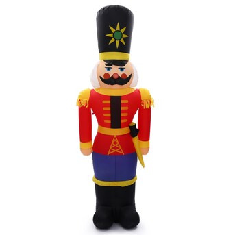 LuxenHome 7.87-ft Lighted Nutcracker Christmas Inflatable | Lowe's