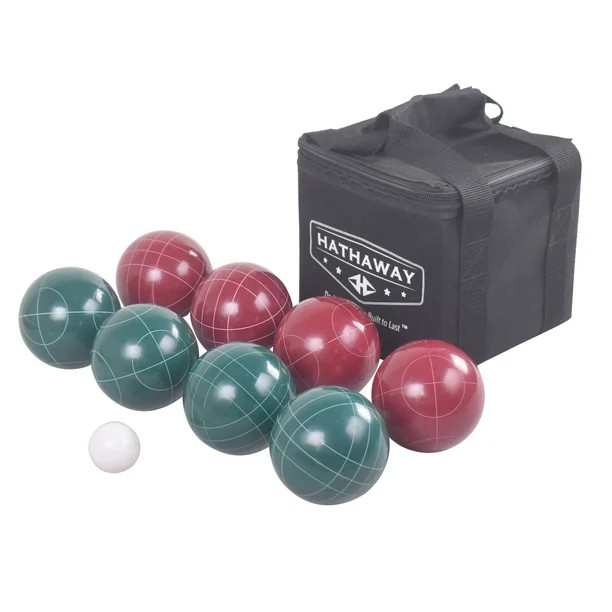 Hathaway Bocce Ball Set w/8 Bocce Balls, 1 Pallino Ball, & Nylon Carry Bag - Green & Red - Walmar... | Walmart (US)