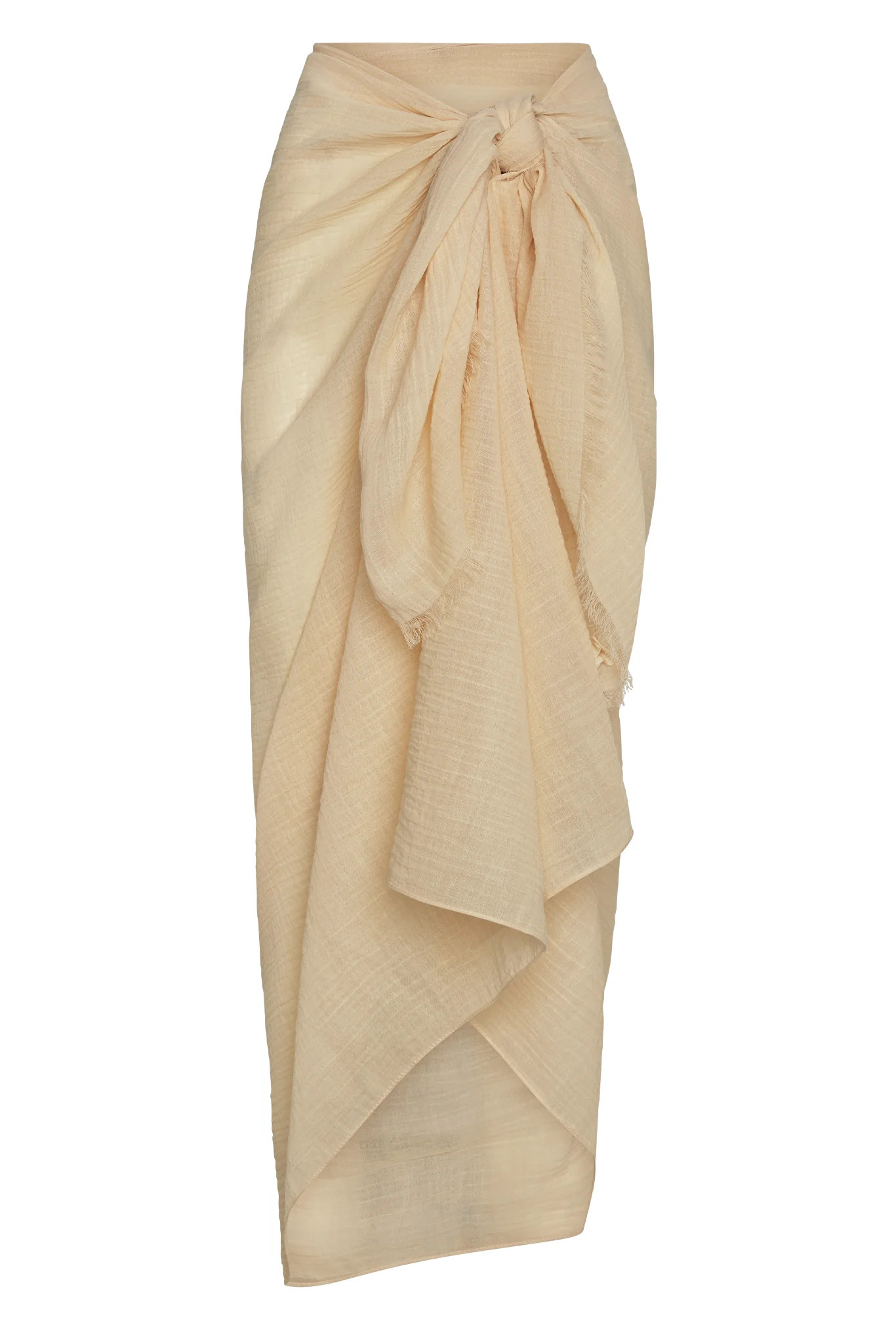 St. Tropez Sarong - Vanilla Crinkle Linen | Monday Swimwear
