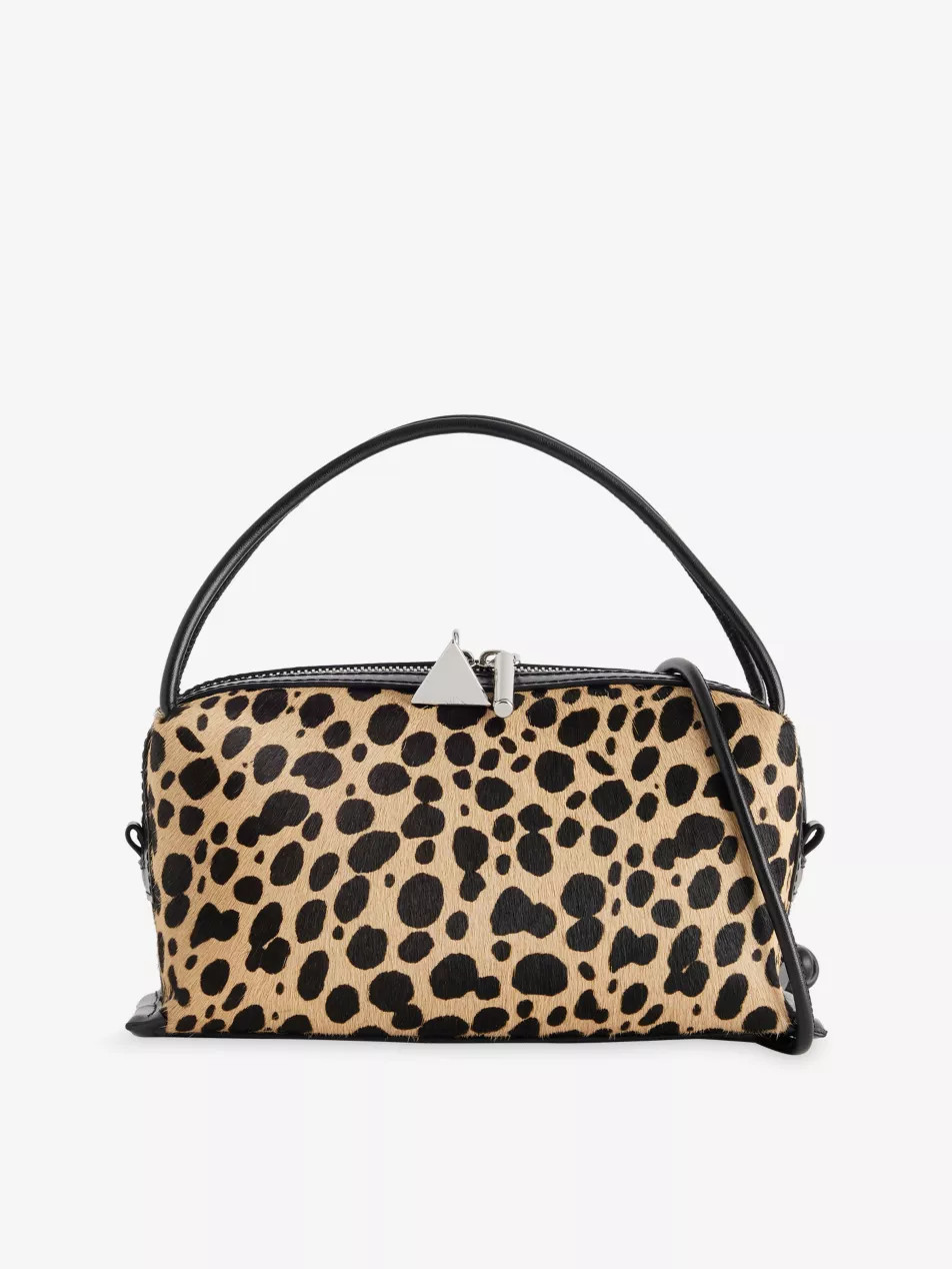 Café Mini Cheetah-Print Calf-Hair Shoulder Bag | Selfridges