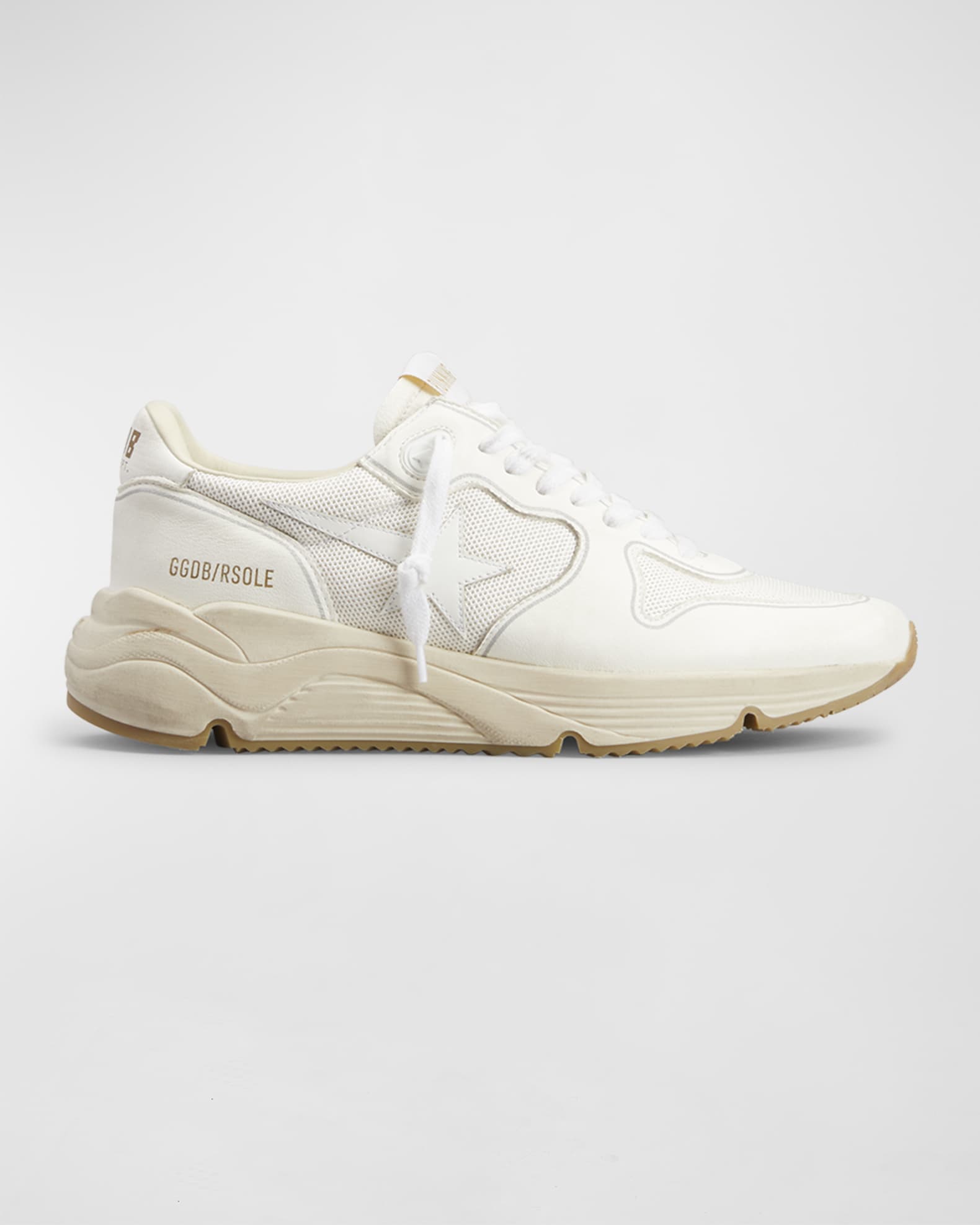 Leather Net Runner Dad Sneakers | Neiman Marcus
