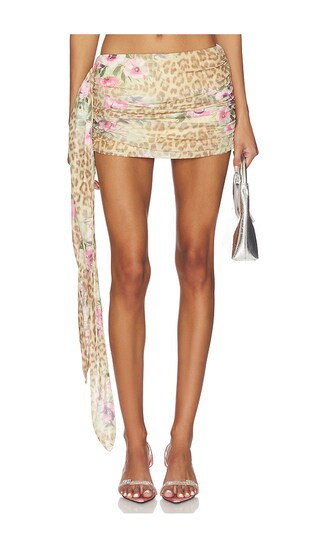 Tiger Mist Risa Mini Skirt in Brown. - size XXS | Revolve Clothing (Global)