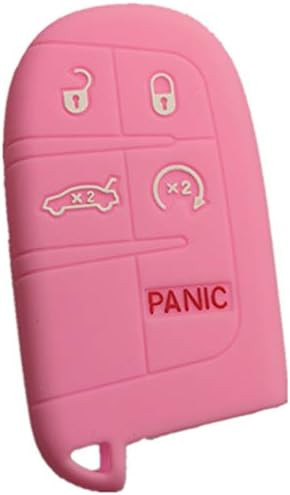 RUNZUIE Silicone Keyless Entry Remote Key Fob Cover Case Fit for Jeep Grand Cherokee Dodge Challenge | Amazon (US)