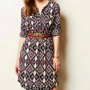 Holding Horses x Anthropologie Mira Ikat Print Multicolor Dress Women's Size 10 | Poshmark