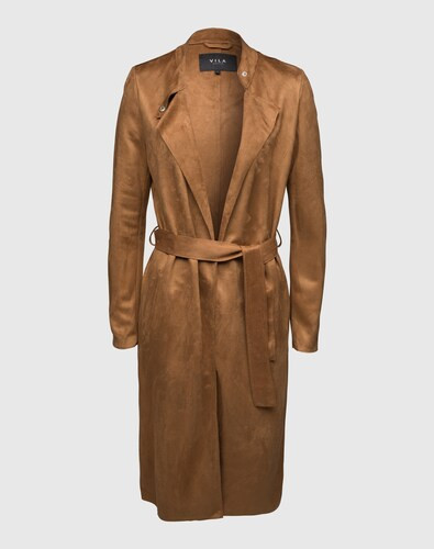 VILA Mantel in Velourslederoptik ´Gimma´ Damen braun | EDITED DE