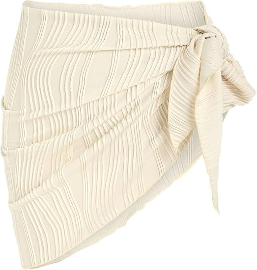 ZAFUL Women's Sarong Coverups Beach Wrap Sheer Bikini Wraps Chiffon Cover Ups for Swimwear | Amazon (US)