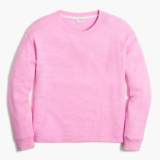Cotton terry crewneck sweatshirt | J.Crew Factory