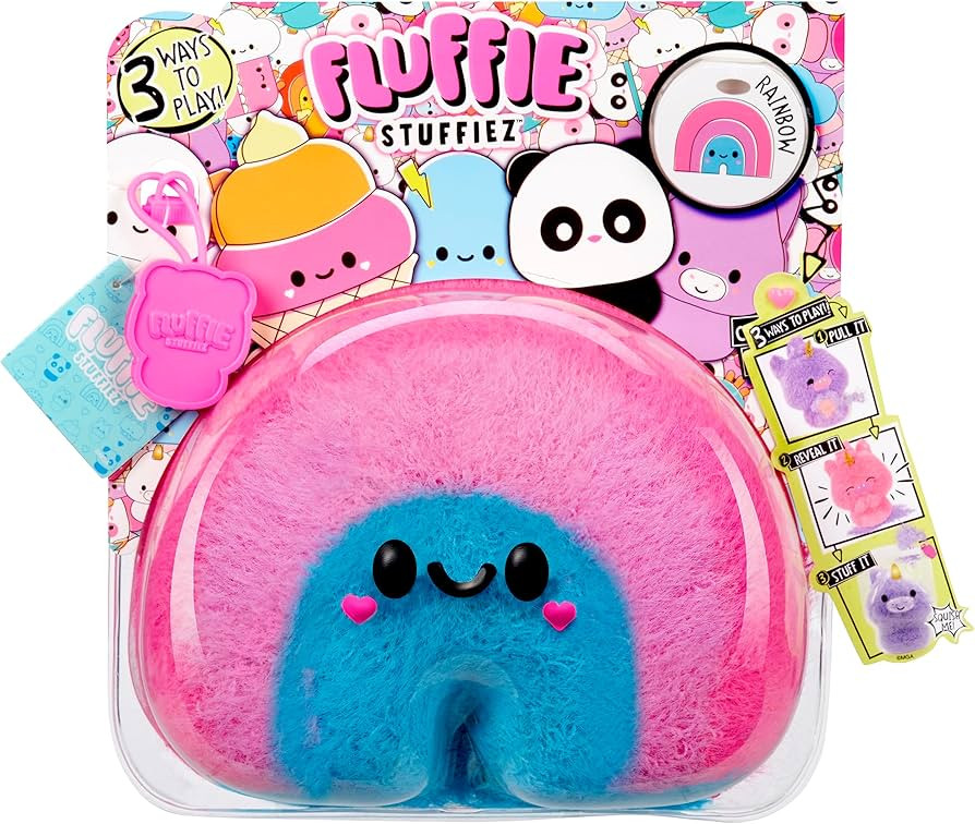 Fluffie Stuffiez Rainbow Small Collectible Feature Plush - Surprise Reveal Unboxing with Huggable... | Amazon (US)