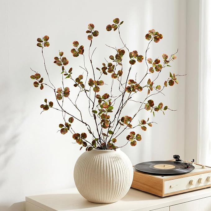 Artificial Eucalyptus Stems for Vase 4PC - 36 Inch Fake Plant Branches for Indoor Outdoor, Silk F... | Amazon (US)