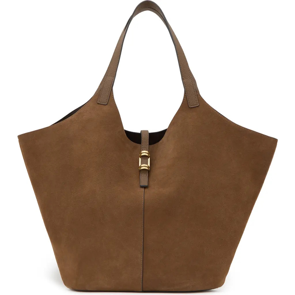 Reiss Lyra Leather & Suede Tote in Tan at Nordstrom | Nordstrom