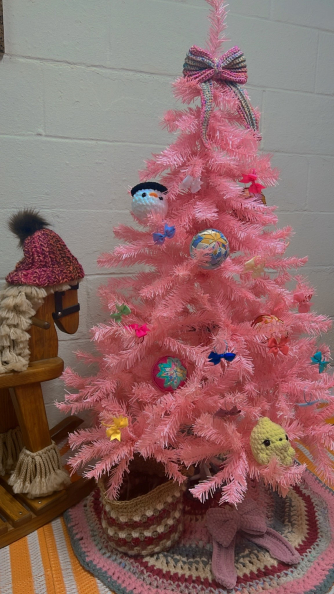 Cute pink Christmas tree 