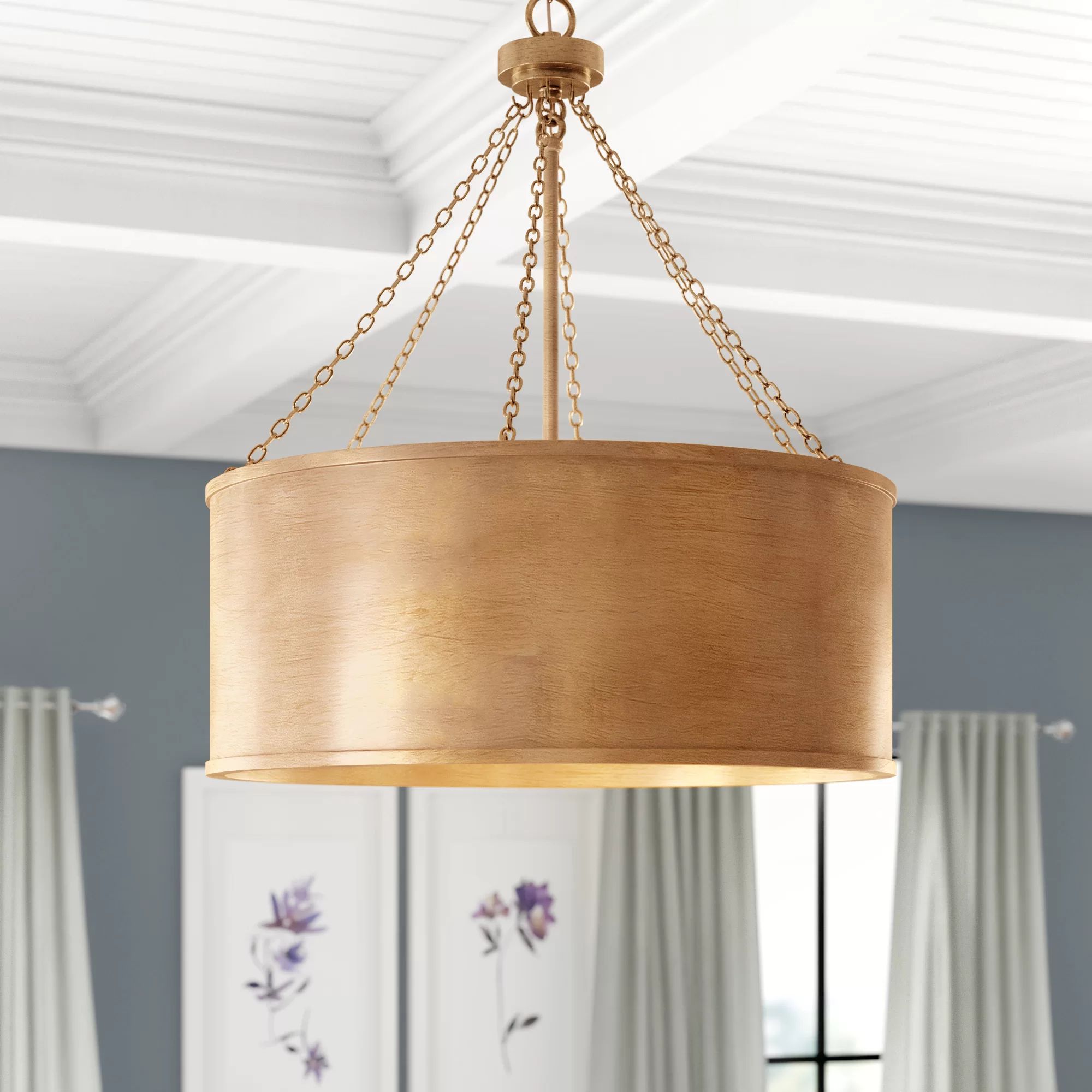 Crayton 6 - Light Shaded Drum Chandelier | Wayfair North America