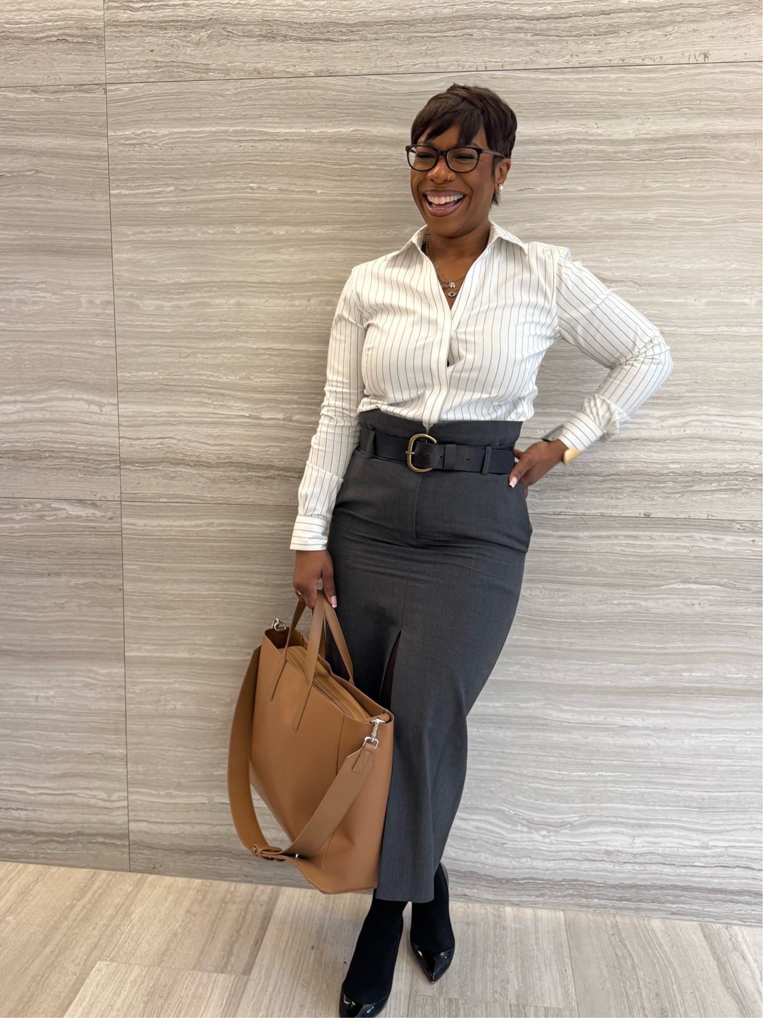 Very serious business person here. Charts, graphs, meetings, numbers, reports, and presentations. My sister influenced me to get this new work bag and I’m loving it. It fits my MacBook, makeup bag, and extra shoes  

#LTKWorkwear #LTKItBag