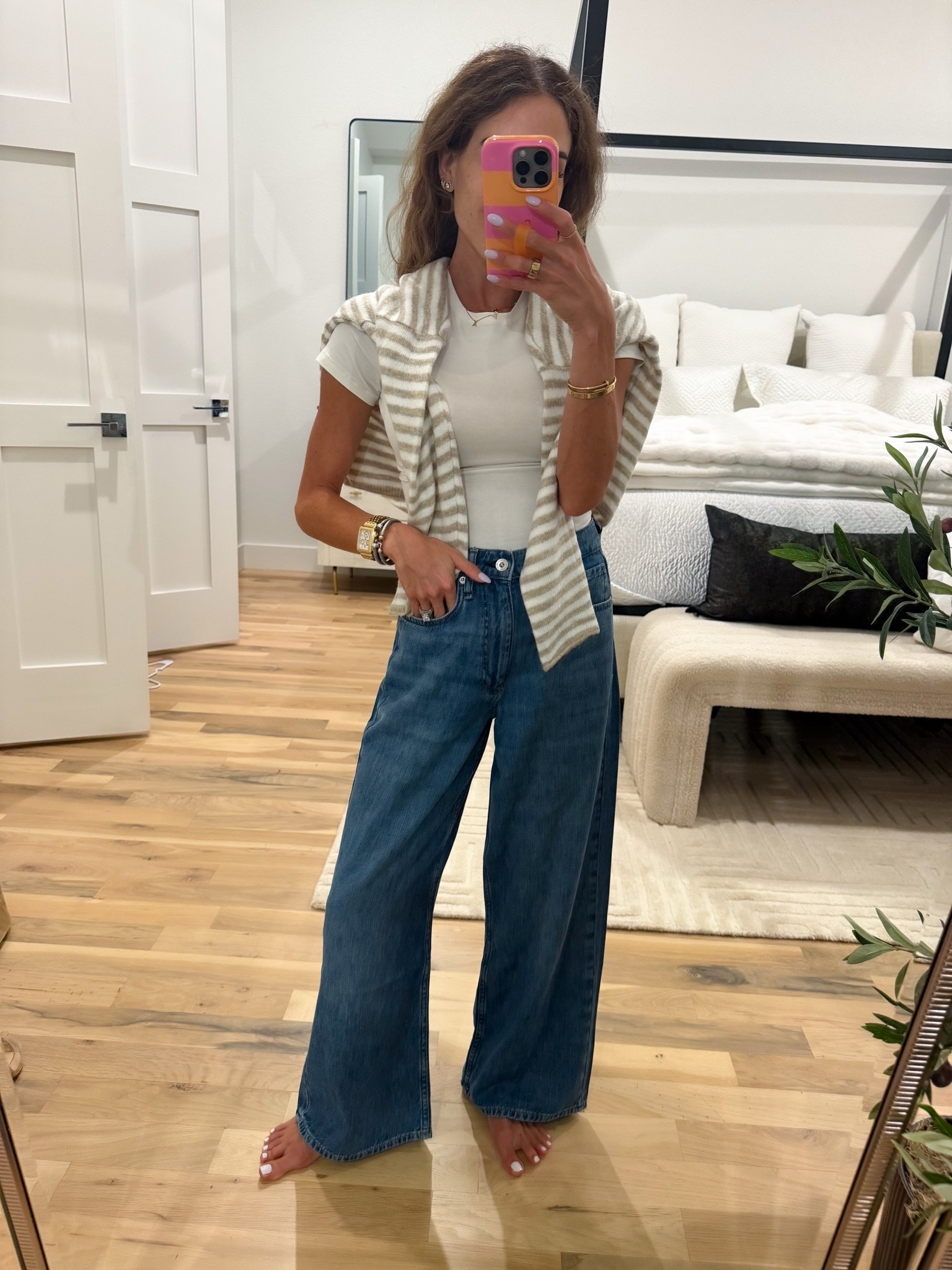 The viral sweatpants jeans on super sale under $100!! Wearing size 23

#LTKSaleAlert #LTKPetite #LTKOver40
