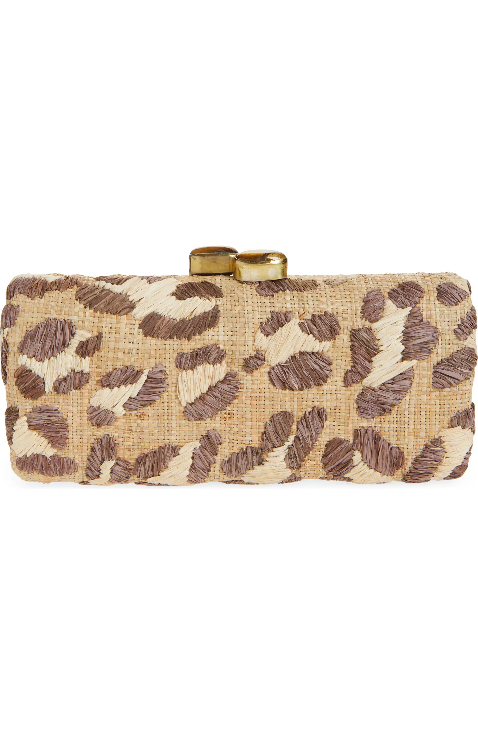 Spotted Raffia Clutch | Nordstrom