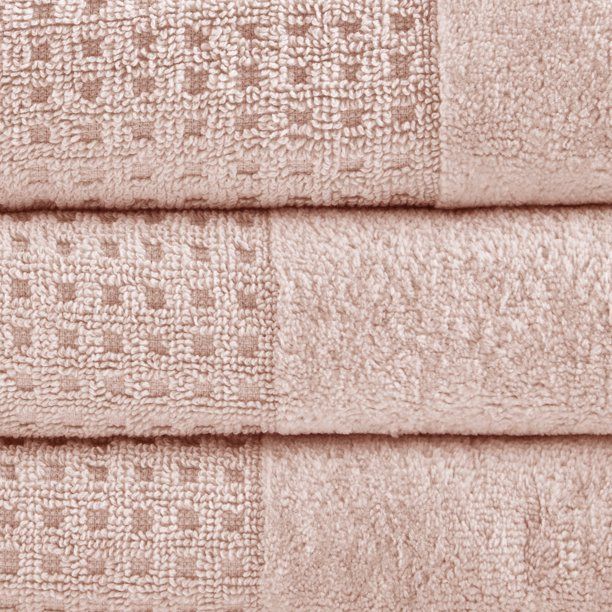 Home Essence Spa Waffle Jacquard 6 Piece Towels Set, Pink | Walmart (US)
