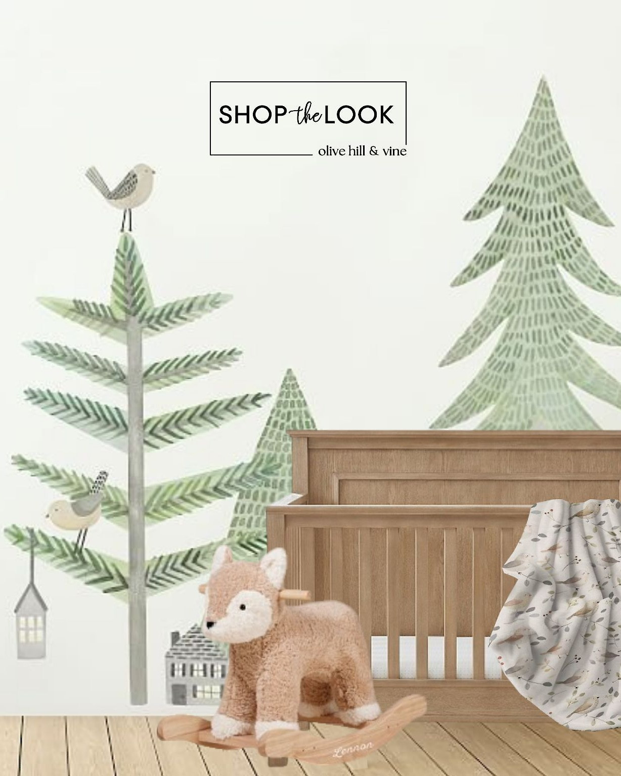 This sweet minimalist nursery brings the forest indoors. We paired a seadrift-finish convertible crib with whimsical tree and bird decals, a plush fox rocker, and the softest woodland throw for a space that’s calm, charming, and just a little wild.  

 

#LTKHome #LTKBaby #LTKBump