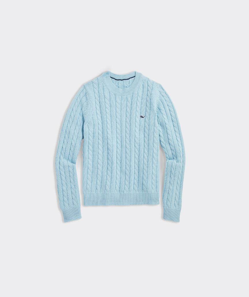 Boys Cotton Cashmere Cable Crewneck Sweater | vineyard vines