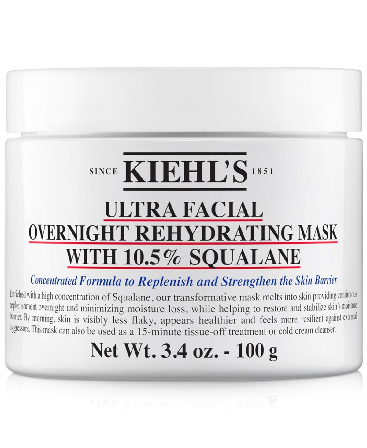 Kiehl's Since 1851 Ultra Facial Overnight Hydrating Mask With 10.5% Squalane, 3.4 oz. | Macys (US)