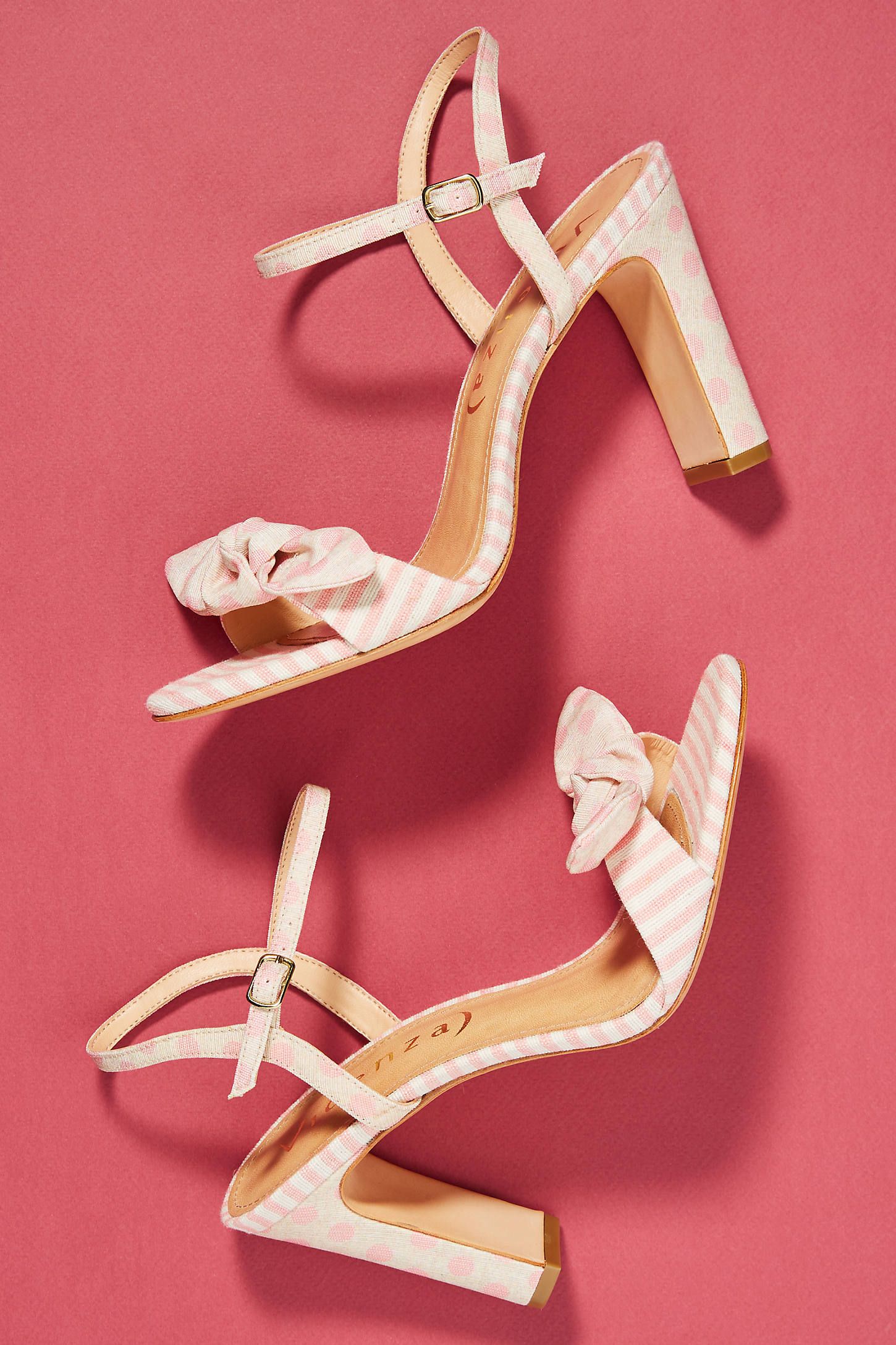 Vicenza Striped + Dotted Heeled Sandals | Anthropologie (US)
