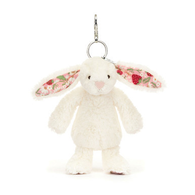 Blossom Cream Bunny 'Berry' Bag Charm | Jellycat US