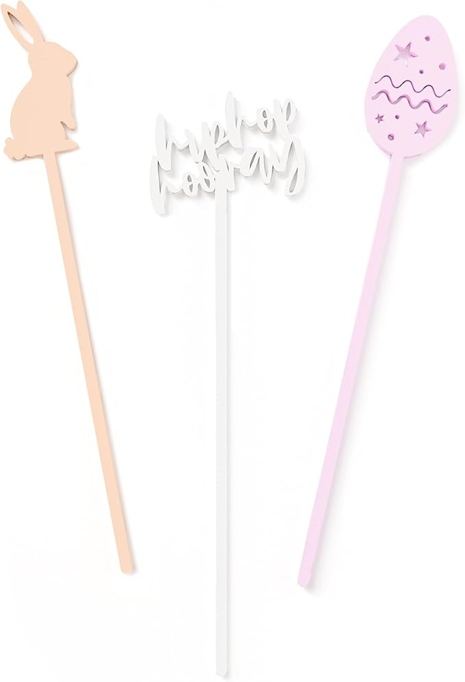 The Cotton & Canvas Co. Easter Party Drink Stirrers, Easter Bunny, Spring, Cocktail Stirrers, Swi... | Amazon (US)