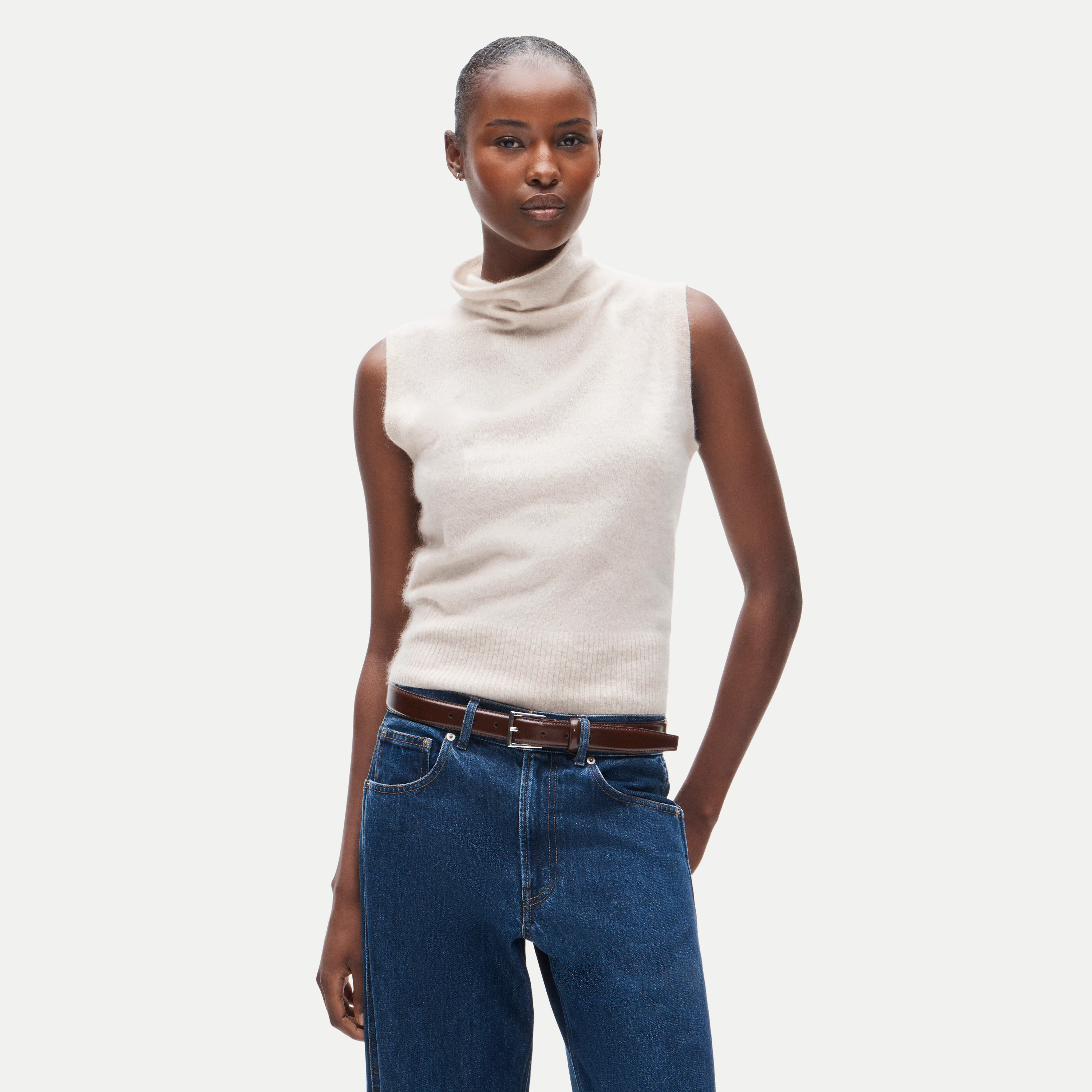 Brushed cashmere turtleneck sweater shell | J. Crew US