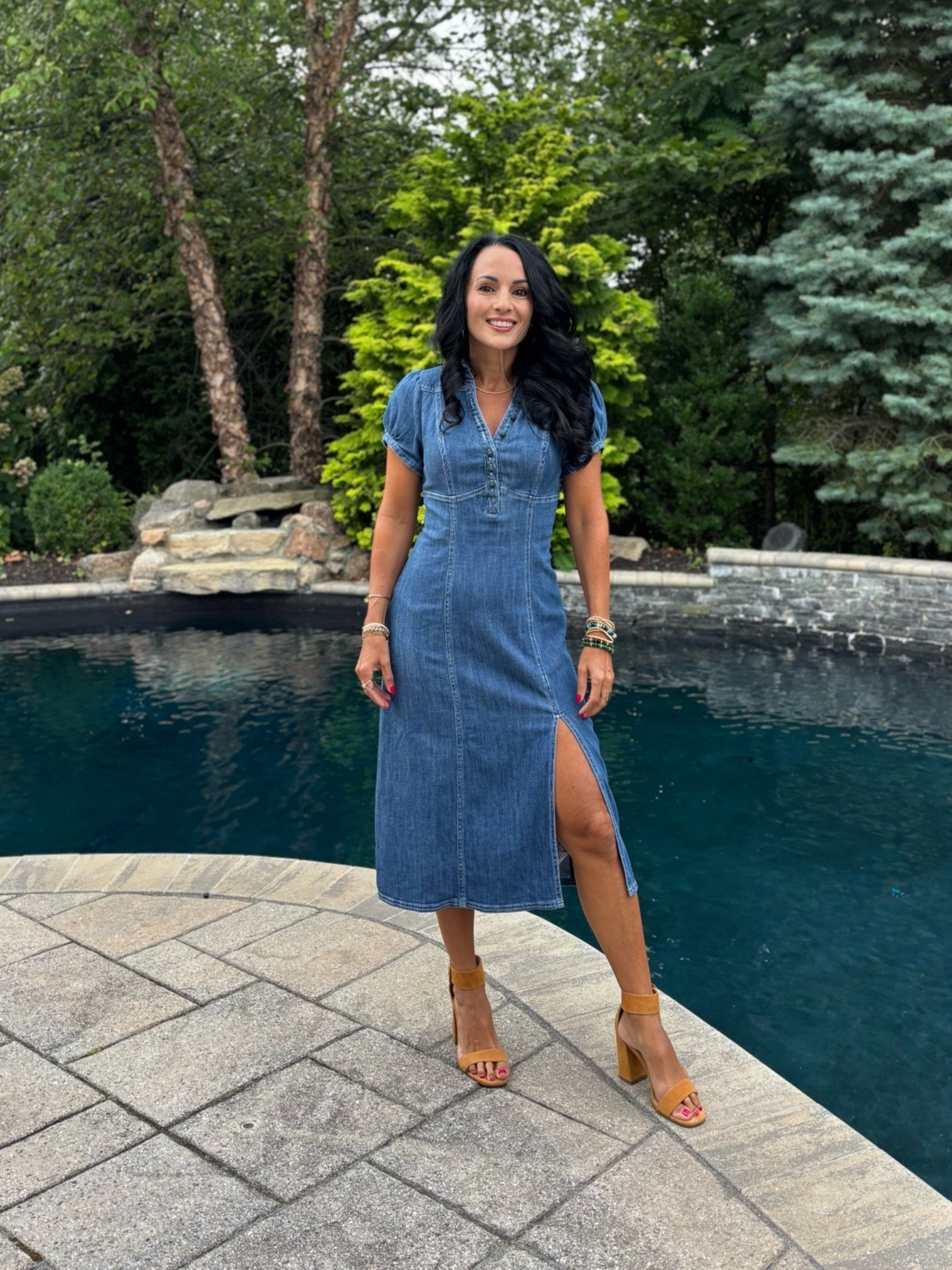 Denim slit dress perfect for date night
Comes in 4 colors

#LTKootd #LTKOver40 #LTKSeasonal