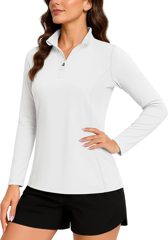 TACVASEN Women's Quarter Zip Pullover Golf Shirts UPF 50+ Long Sleeve Sun Shirts UV Protection Wo... | Amazon (US)