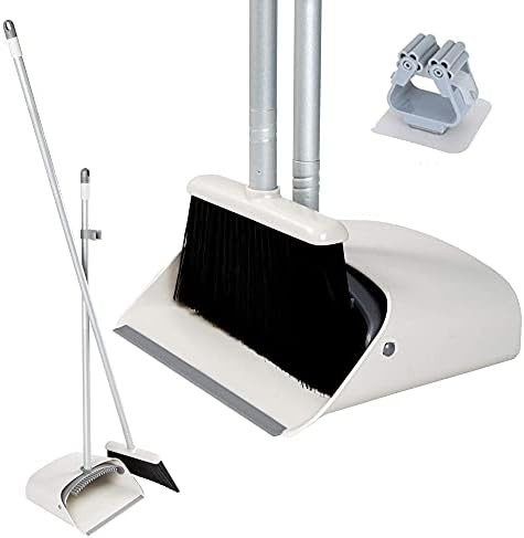 Amazon.com: Broom and Dustpan Set, JEHONN Long Handle Lightweight Broom Set Upright Standing Dust... | Amazon (US)