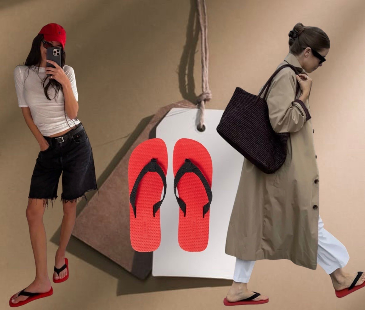 The row Dune red and black flip flop but make it affordable!

#LTKU #LTKootd #LTKOver40