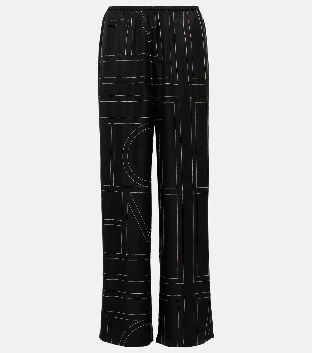 TotemeLogo wide-leg silk pants | Mytheresa (UK)