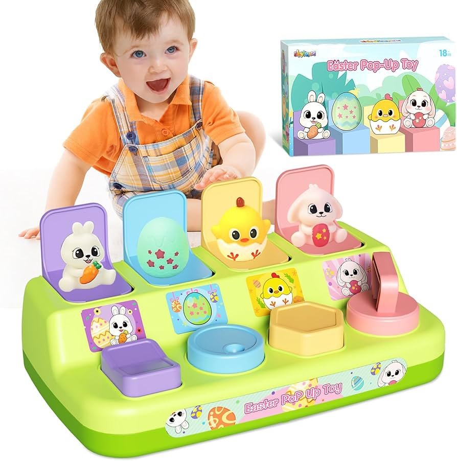 Easter Pop Up Toys for Toddlers, Toddler Toys for Easter Bakset Stuffers, Early Educational Toys,... | Amazon (US)