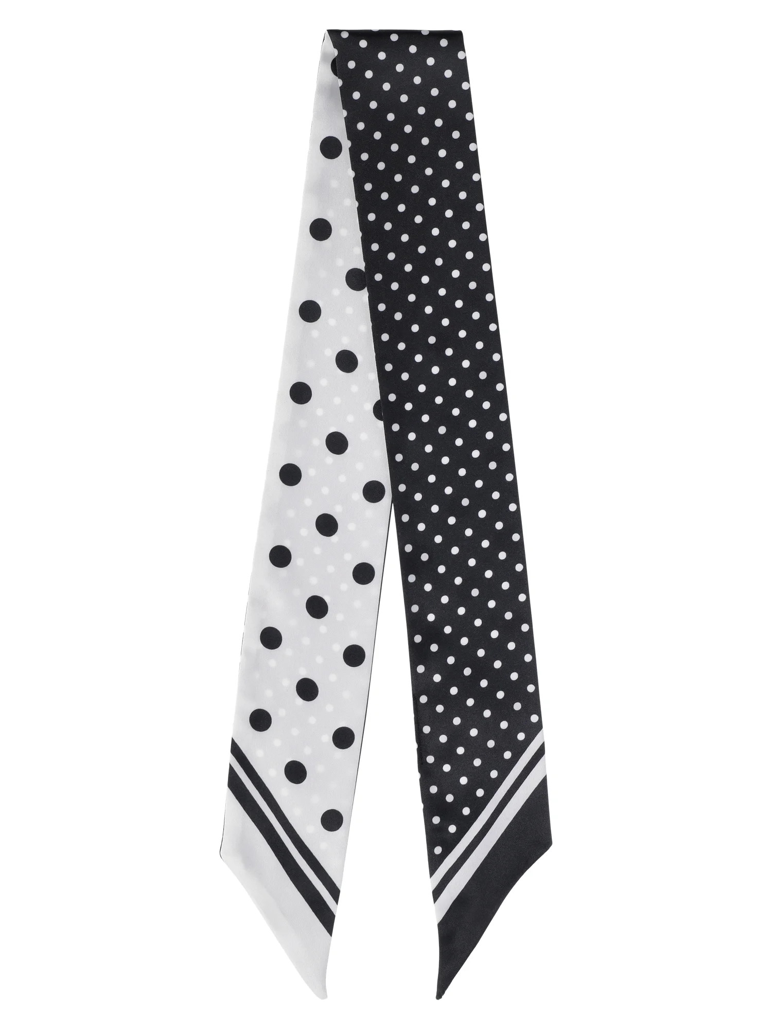 No Boundaries Women's Skinny Scarf Wrap, Black and White Polka Dot, Fashion Accessory for All Age... | Walmart (US)