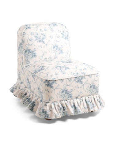 30in Rosalie Ruffle Bottom Accent Chair | Polyester | Marshalls