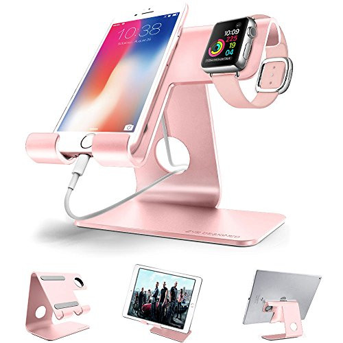 ZVE Universal 2 in 1 Aluminium Desktop Charging Stand for iWatch, Smartphone and Tablets Up to 12.9- | Amazon (US)