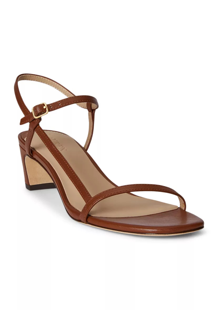 Lainee Mid-Heel Nappa Leather Sandals | Belk