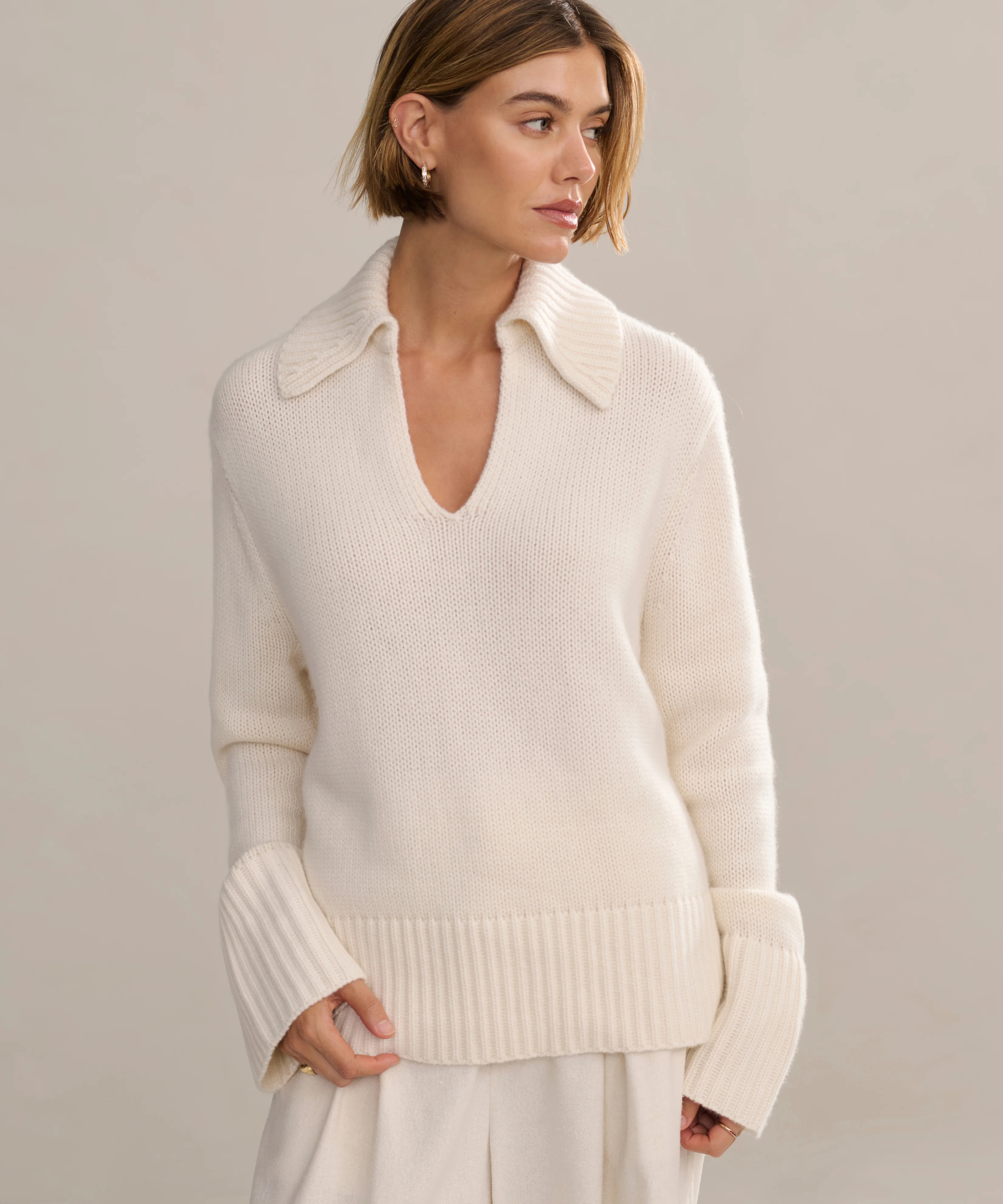 Cashmere Phoebe Polo | Jenni Kayne