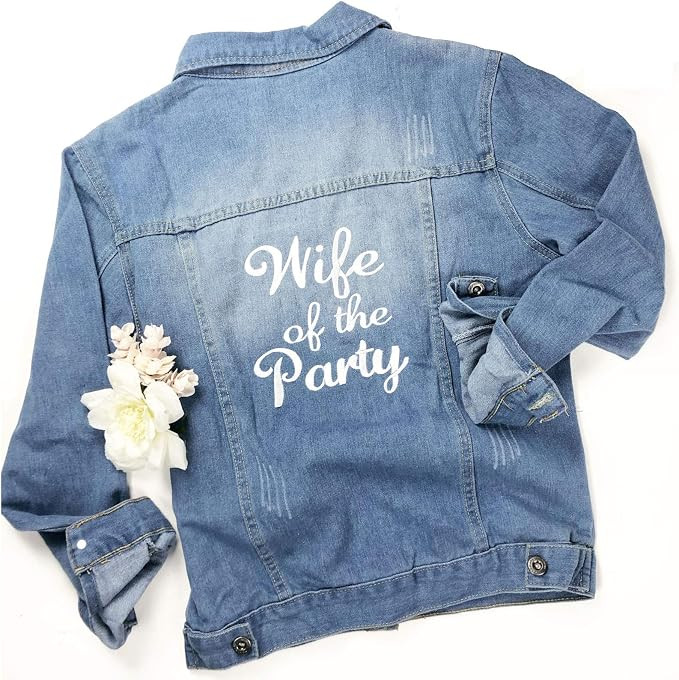 Bridal Party Jean Jackets, Mrs Jacket, Wifey of the Party Jean Jacket, Bride Jean Jacket | Amazon (US)