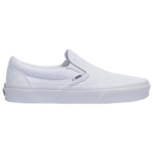 Vans Mens Vans Checkerboard Classic Slip On - Mens Shoes True White/True White Size 11.0 | Foot Locker (US)