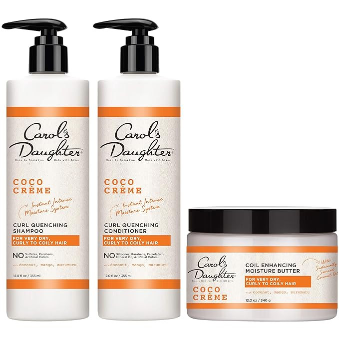 Carol’s Daughter Coco Creme Sulfate Free Shampoo and Conditioner Set with Silicone Free Hair Bu... | Amazon (US)