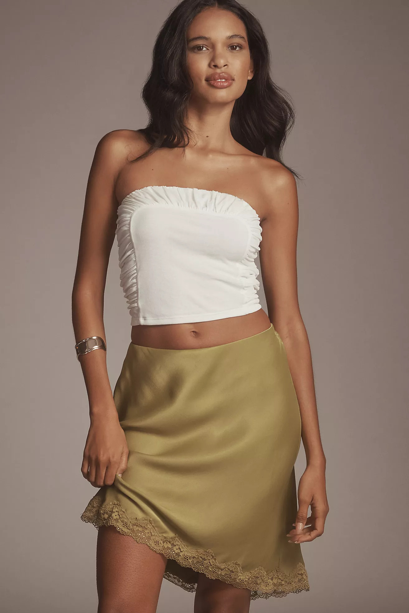 The Tilda Knee-Length Slip Skirt: Scallop Lace Edition | Anthropologie (US)