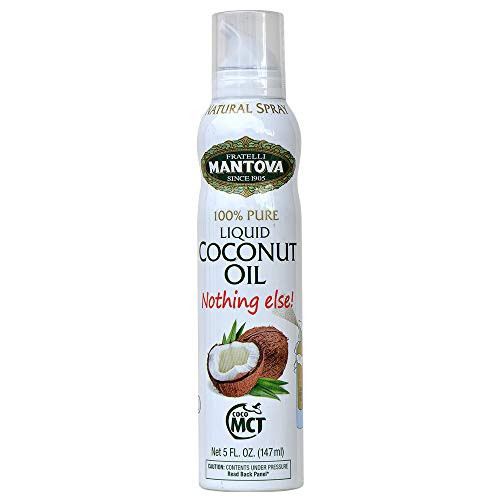 Mantova Coconut Oil Spray, 100% Pure Cooking Oil, Ideal for Healthy Keto Snacks, Baking, Grilling, and Seasoning - Versatile Dispenser for Spray, Drip, or Stream with No Waste, 5 oz | Amazon (US)