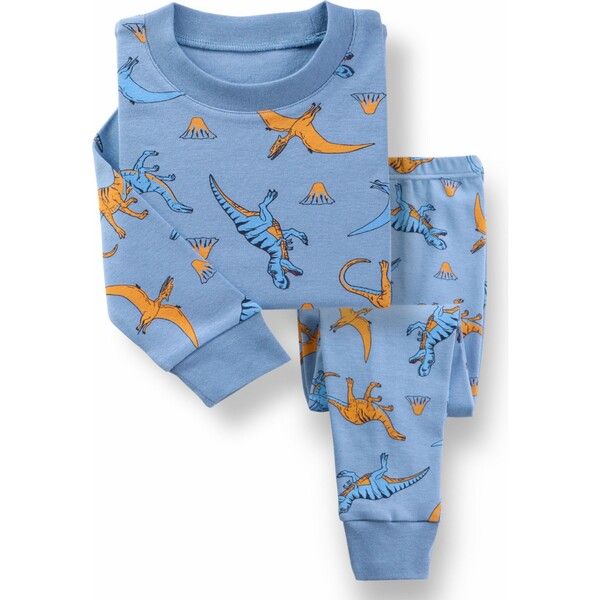 Two Piece Pajamas, Blue Dinosaurs | Maisonette