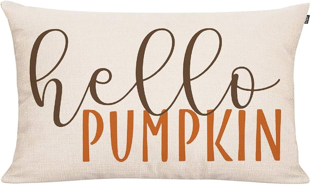 GTEXT 12x20 inch Fall Throw Pillow Cover Hello Pumpkin Cushion Cover Autumn Decor Fall Pumpkins P... | Amazon (CA)