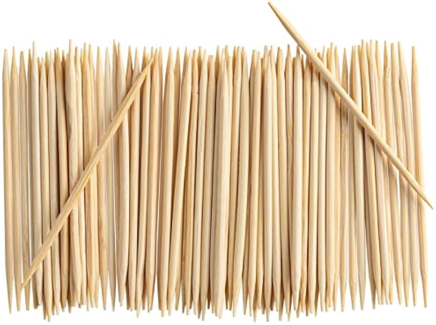 Comfy Package, [2000 Count] Bamboo Wooden Toothpicks - Wood Round Double-Points Teeth Tooth Picks | Amazon (US)