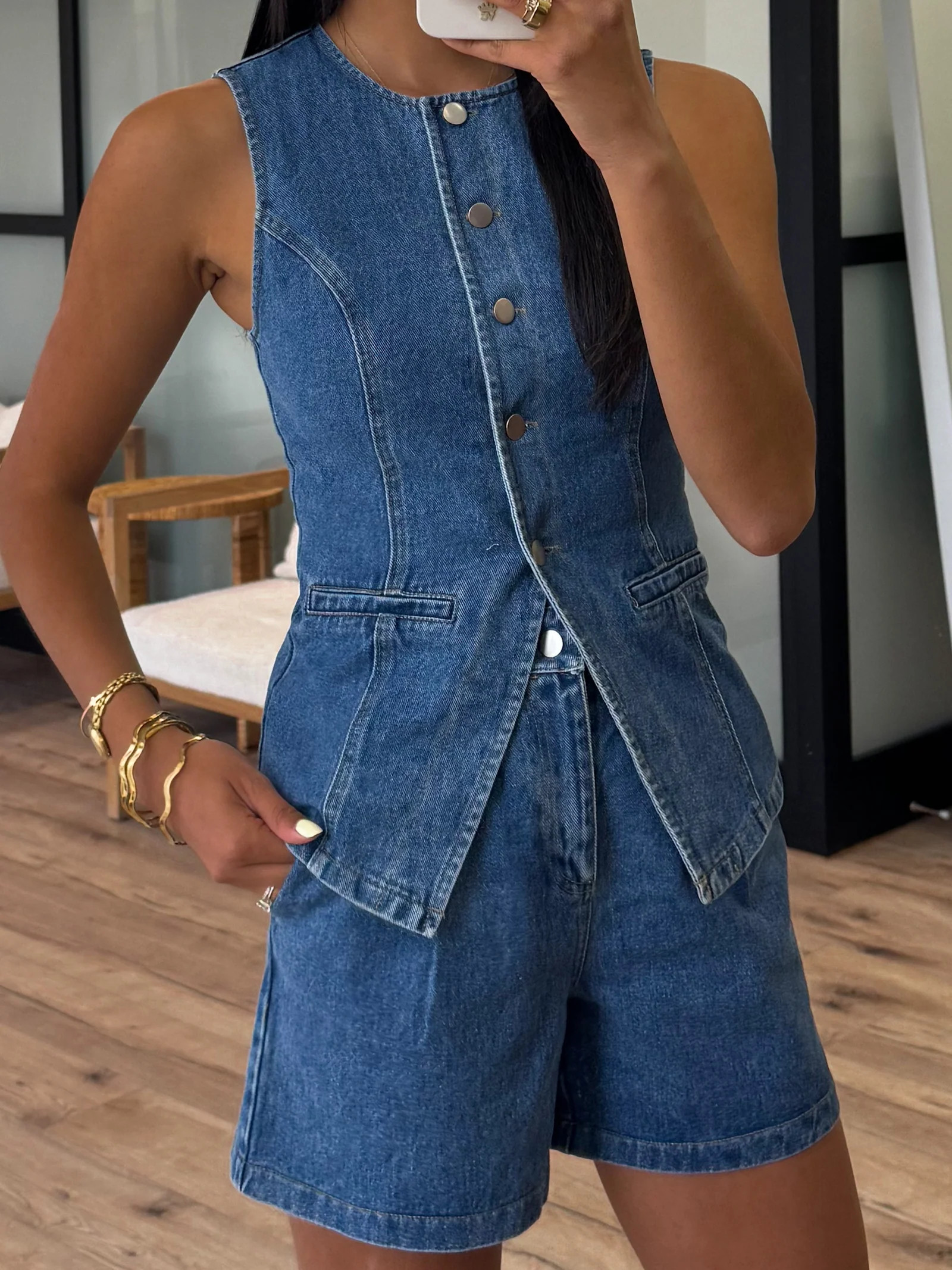 Ayla Denim Vest | Talulah
