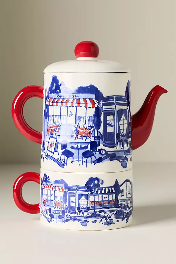 Damson Madder Tea Pot and Cup | Anthropologie (US)