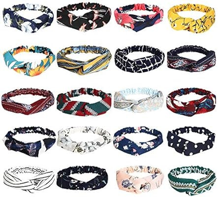 20 Pcs Boho Headbands for Women, Meartchy Vintage Womens Headbands, Head Bands Women Hair, Floral... | Amazon (US)